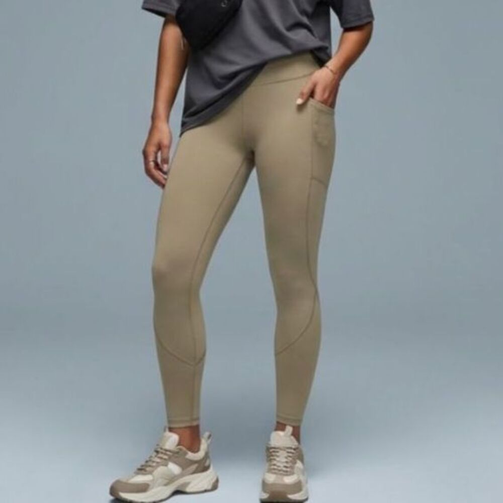 Tek Gear Ultra Stretch High-Waisted Leggings Women Sz XXL Beige Athleisure NWOT